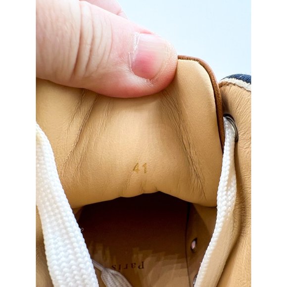 Mens Christian Louboutin Men's Spike Floral Print Denim High-Top Sneakers Sz 41 - Picture 9 of 13